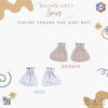 NOVA Brown Grey Series - Sarung Tangan dan Sarung Kaki Bayi (1 Pack) Newborn