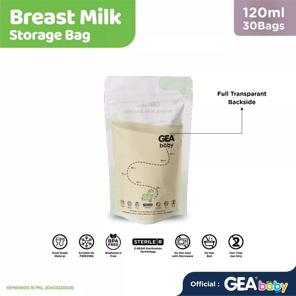 GEA Baby premium breast milk storage bag 120ml  / Kantong Asi Pouch Farmdale Edition