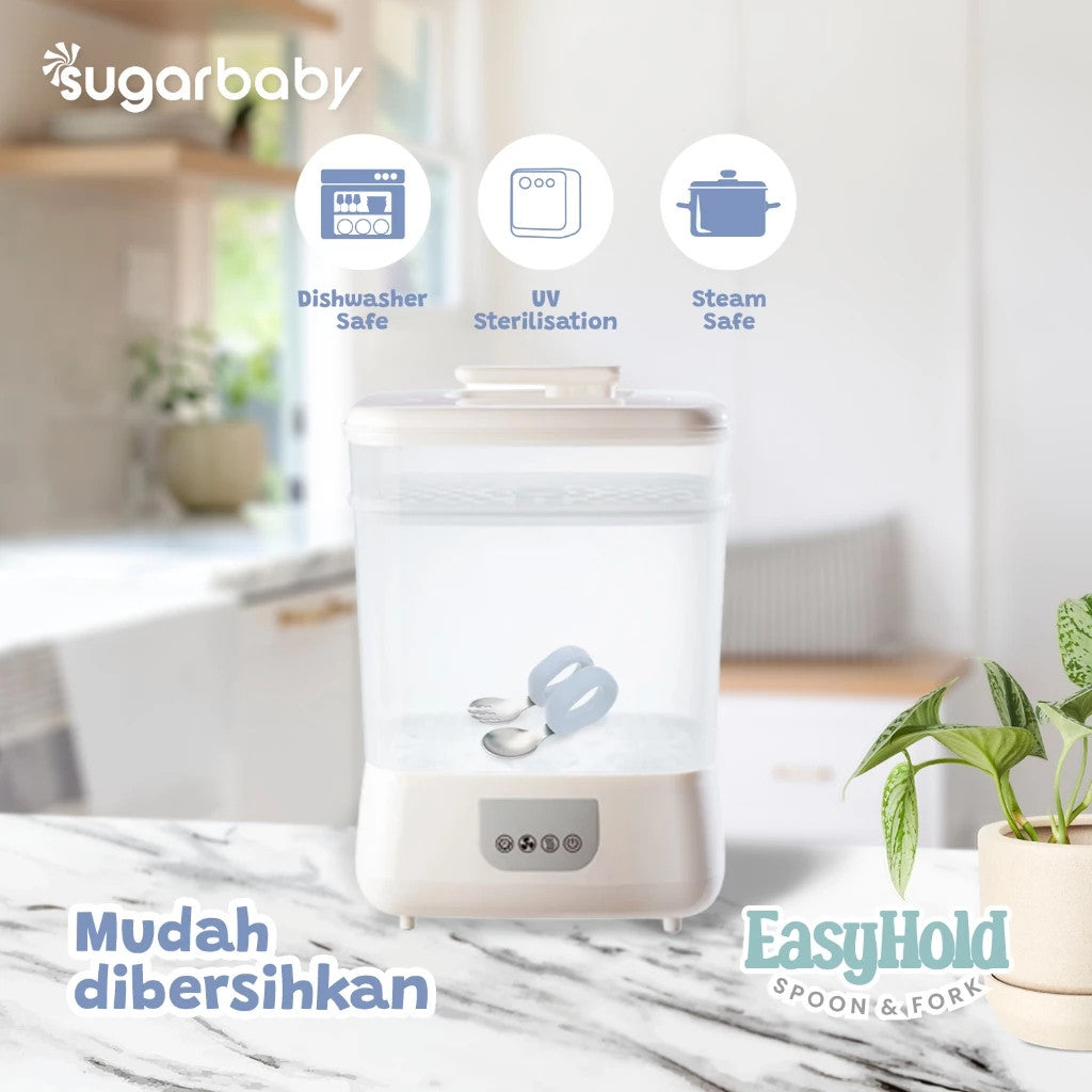 Sugarbaby Easy Hold Spoon & Fork / Sendok MPASI / Sendok Training Makan Bayi BPA FREE