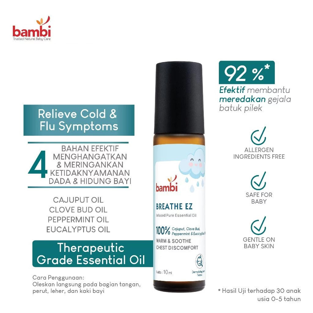 Bambi Baby Breathe Easy Essential Oil 10ml / Health Hero Essential Oil 10ml