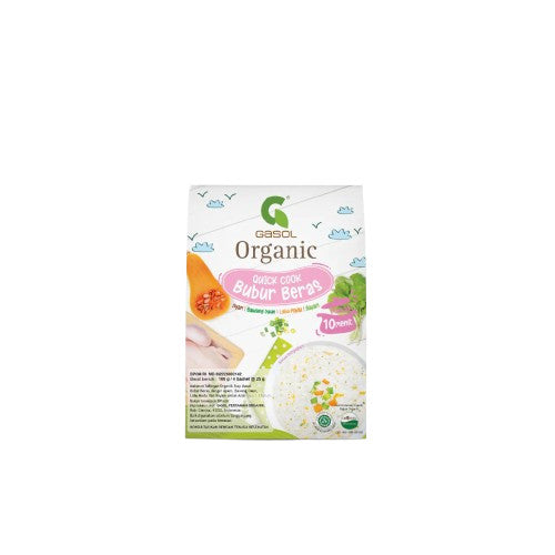 GASOL Quick Cook Bubur Beras Organik Makanan Bayi MPASI 100gr