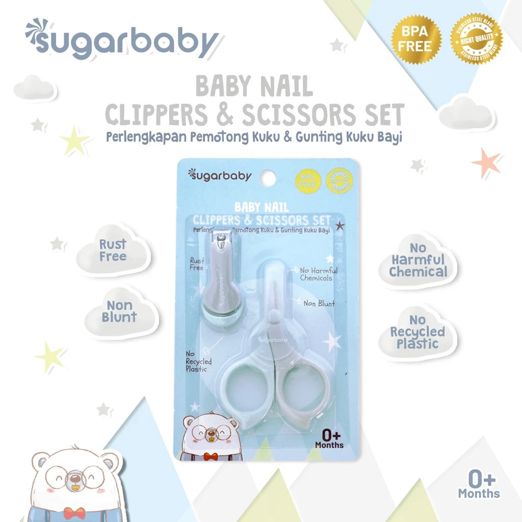 Sugarbaby 2in1 Baby Nail Clippers & Scissors Set / pemotong & gunting kuku