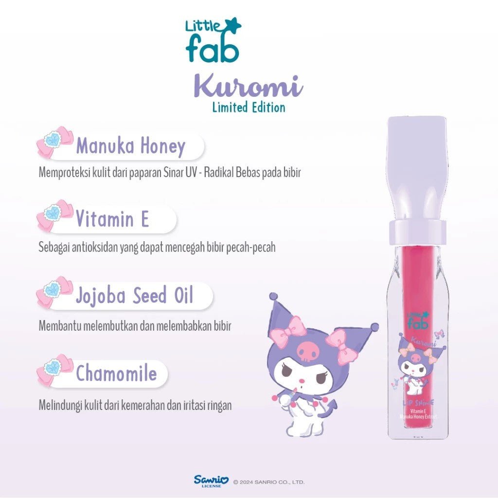 Little Fab Kids - Lip Shine 4GR - Limited Edition Kuromi & Cinnamoroll