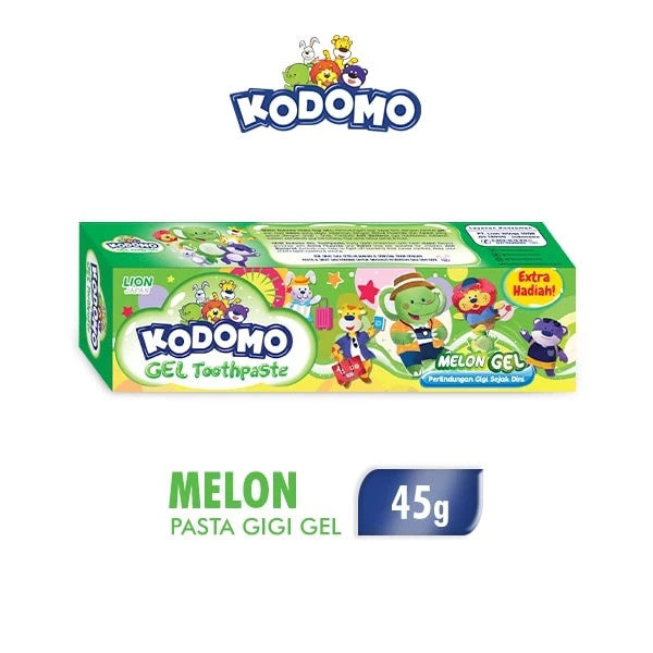 Kodomo Pasta Gigi Melon Tube 45 gr / Pasta Gigi Gel Active Fluoride & Xylitol