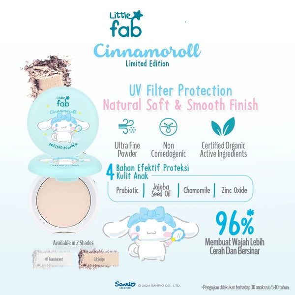 Little Fab Kids - Pressed Powder 14GR - Limited Edition Cinnamoroll