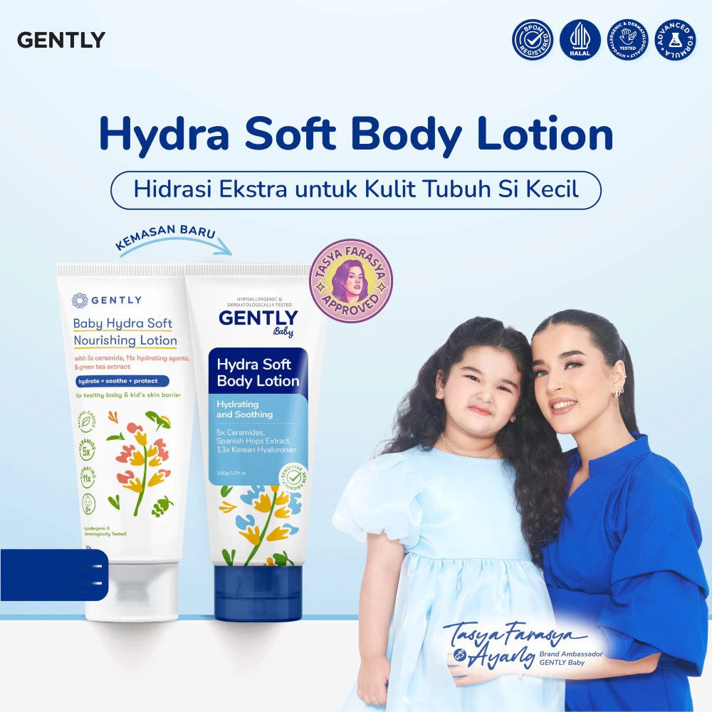 Hydra Soft Body Lotion 50gr / 150gr - Body Lotion Moisturizer Bayi dan Anak - 5x Essential Ceramide