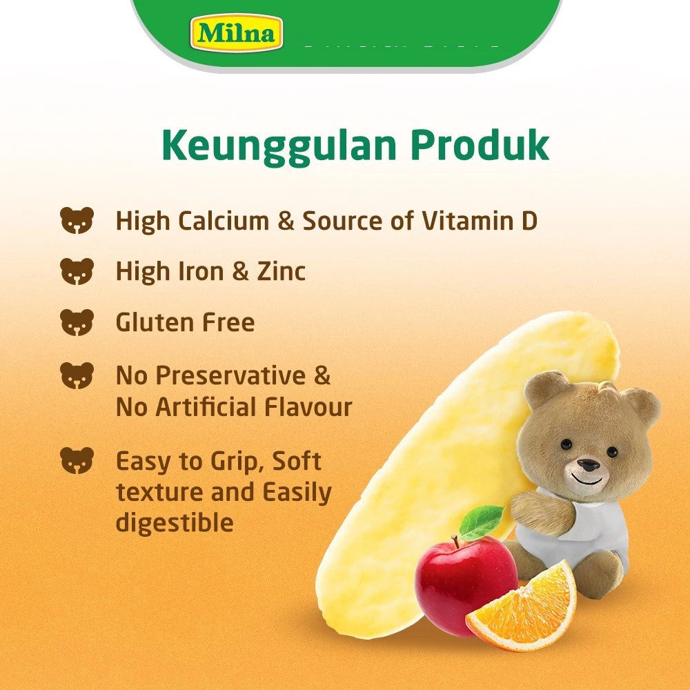 Milna Rice Crackers 20gr (5x4gr ) / Camilan bayi rice crackers