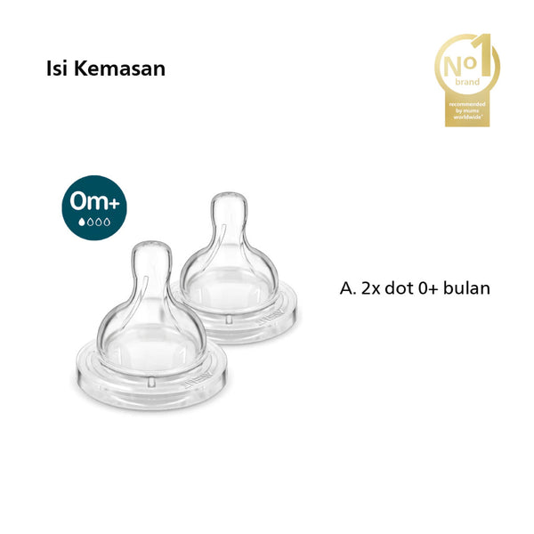 Philips Avent Dot Bayi Botol Susu Anti Kolik - Secara Klinis Mengurangi Kolik