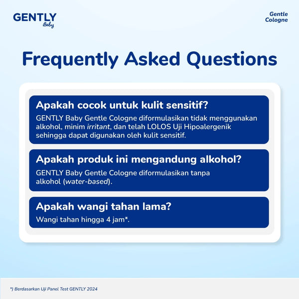 GENTLY Baby Gentle Cologne 100ml  - Parfum Bayi Non Alkohol -  Newborn & Sensitive-skin Friendly