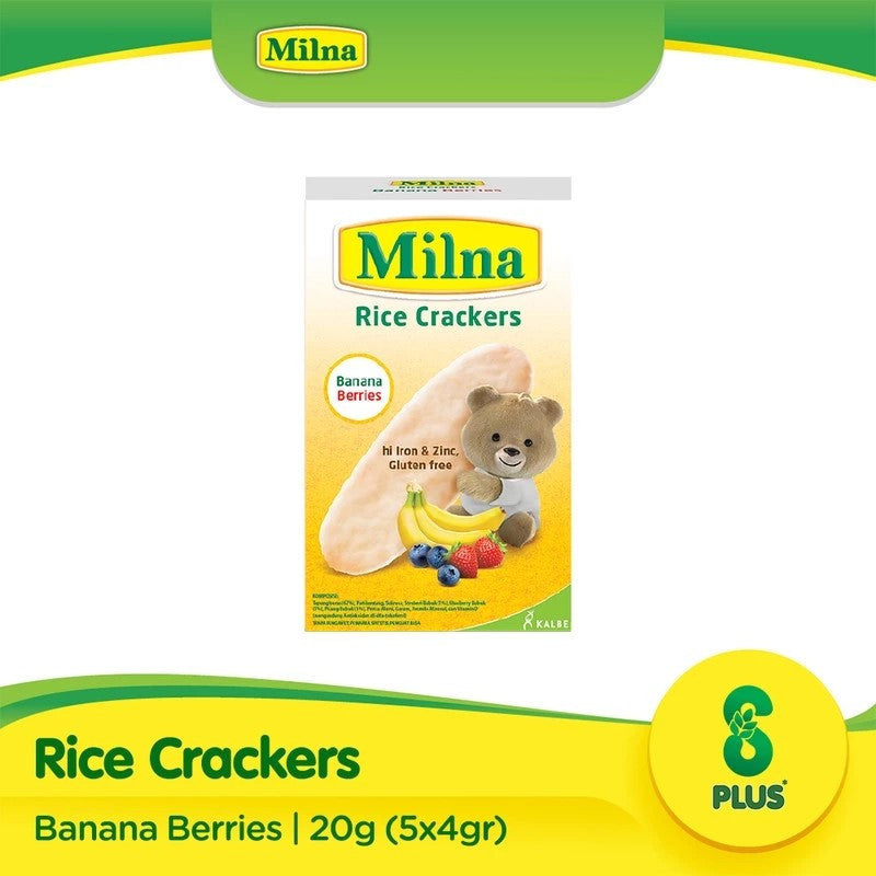 Milna Rice Crackers 20gr (5x4gr ) / Camilan bayi rice crackers