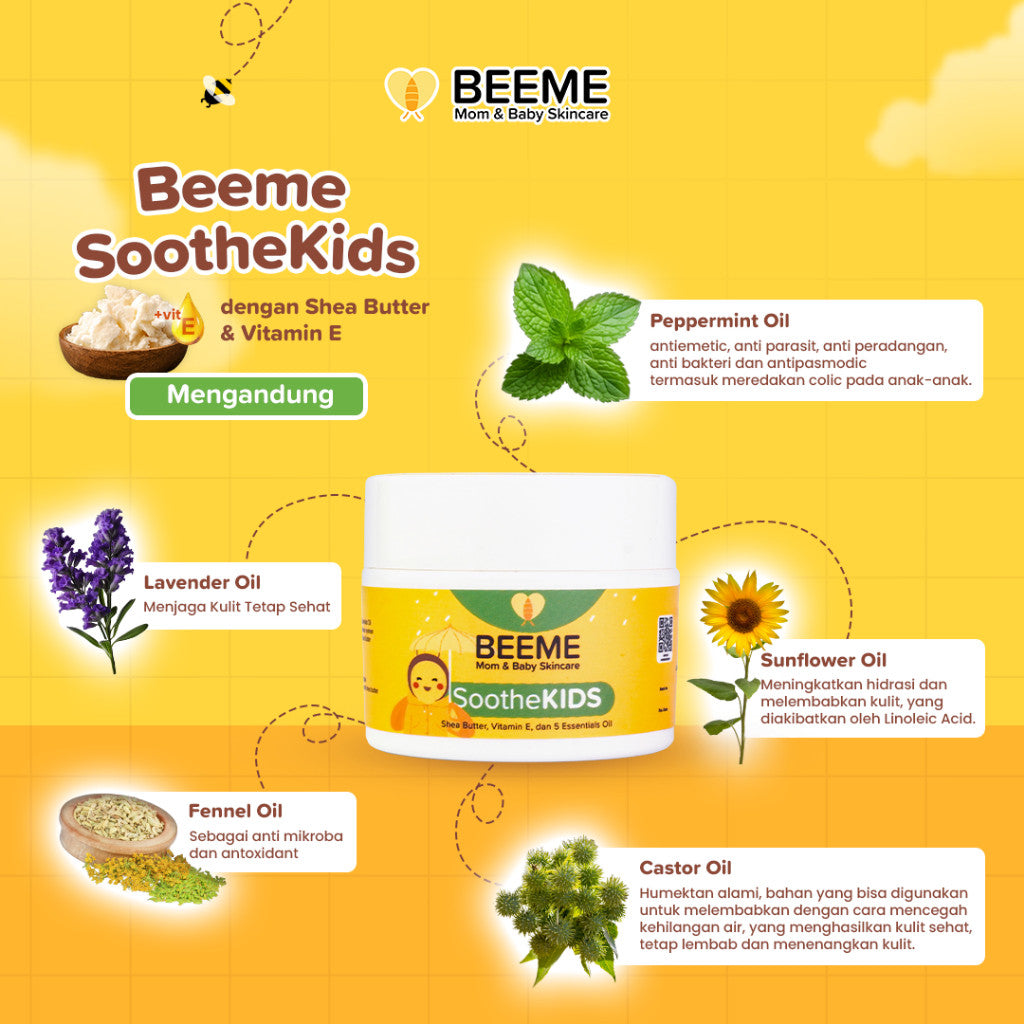 Beeme SootheBaby and SootheKids Balm 15g | Balm Penghangat dan Anti Kolik 0+ Bulan