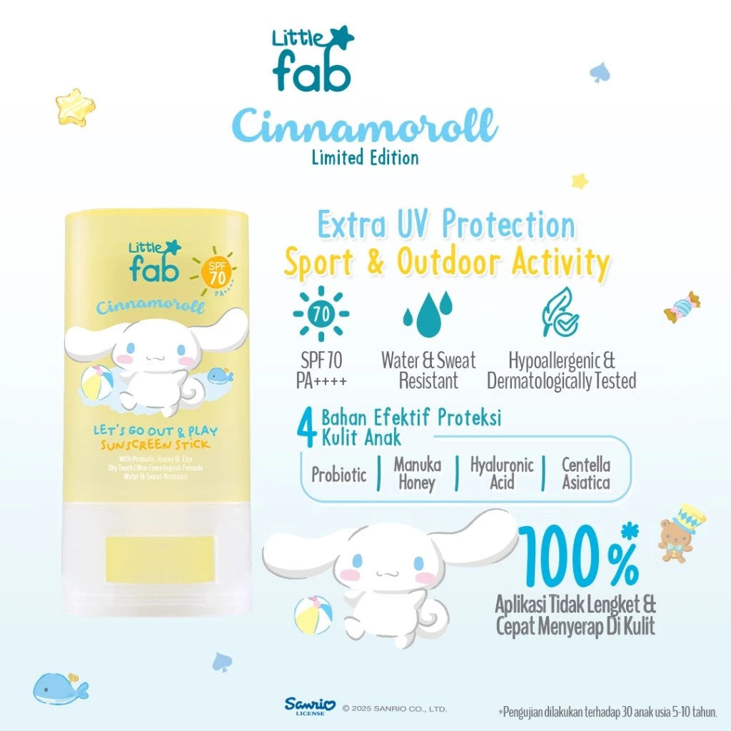 Little Fab Kids - Let's Go Out & Play Sunscreen Stick SPF 70 PA++++