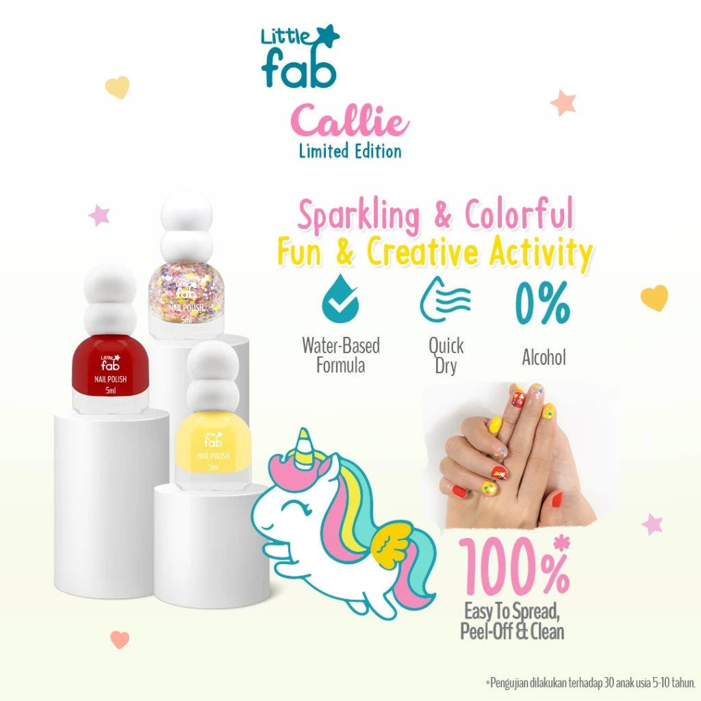 Little Fab Kids - Water Gel Peel-Off Nail Polish Set Cinnamorol / Kuromi / Callie