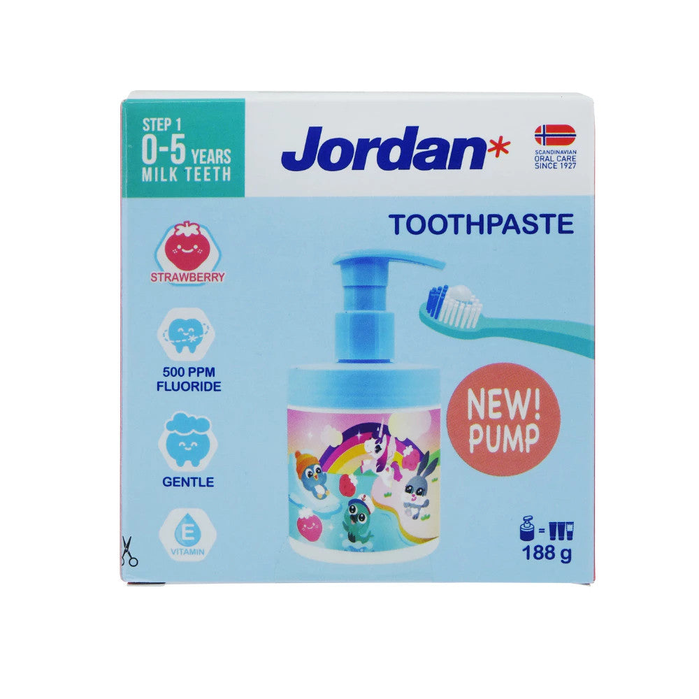 Jordan Oral Care Kids Toothpaste STEP 1 / STEP 2 - Pata gigi anak 188G